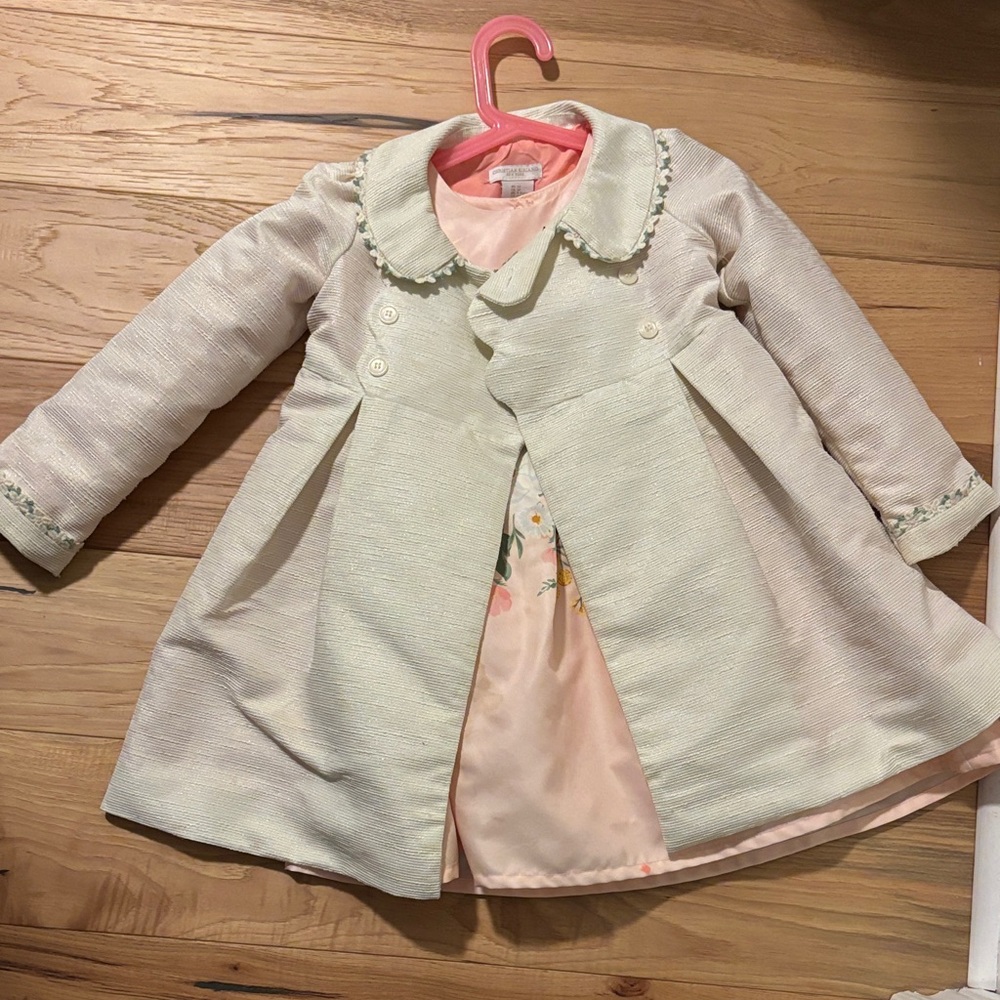 Christian Siriano Cream Kids Pea Coat